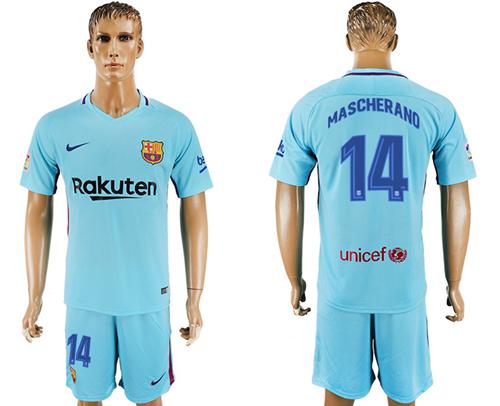 Barcelona #14 Mascherano Away Soccer Club Jersey